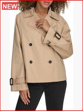 Double Breasted Short Trench Coat